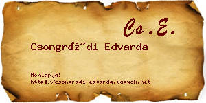 Csongrádi Edvarda névjegykártya